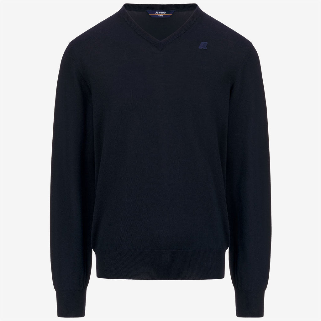 Knitwear_MAN_ANTOINE MERINO_Pull Over_Blue Depth - Commercial 1