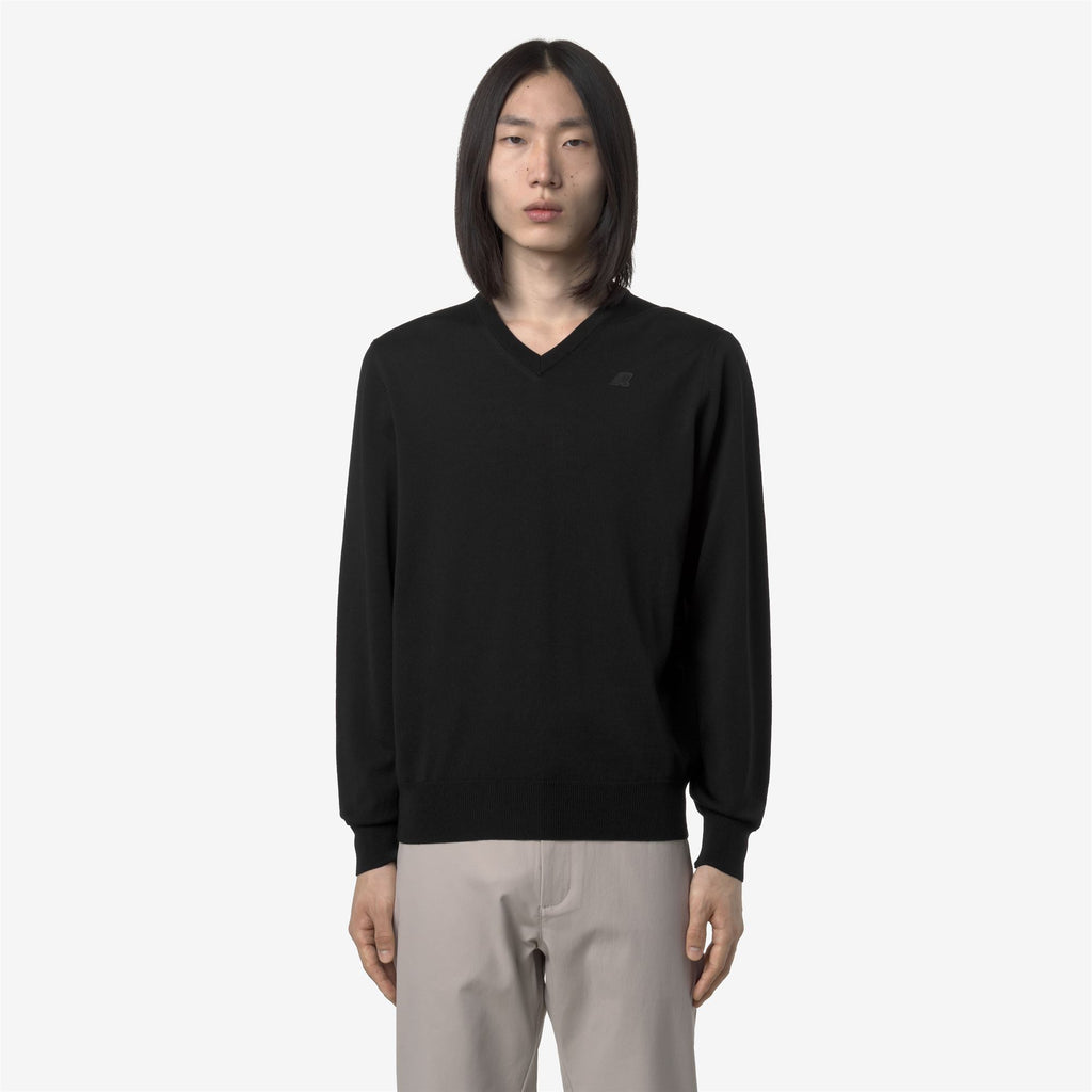 Knitwear_MAN_ANTOINE MERINO_Pull Over_Black Pure - Commercial 4