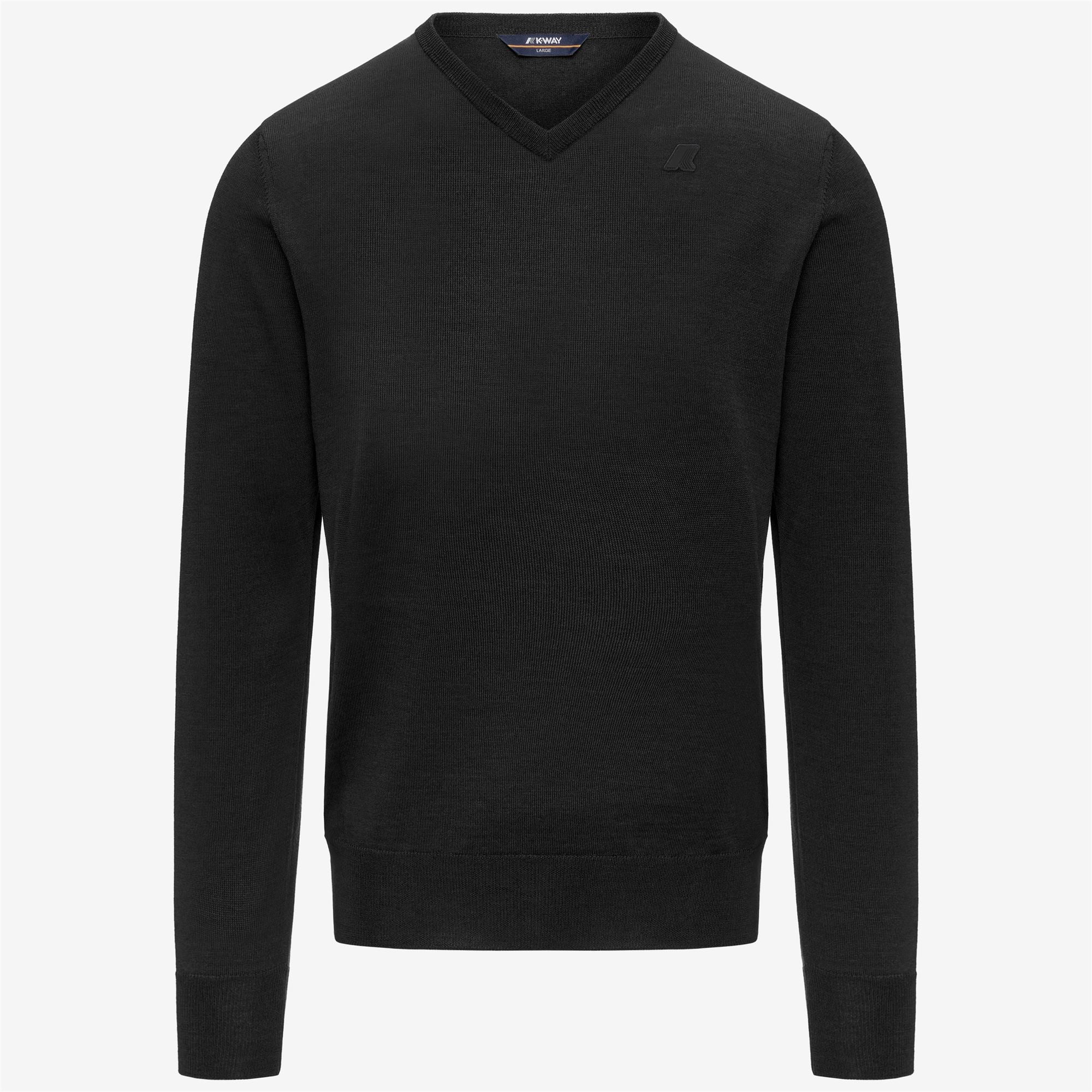 Knitwear_MAN_ANTOINE MERINO_Pull Over_Black Pure - Commercial 1