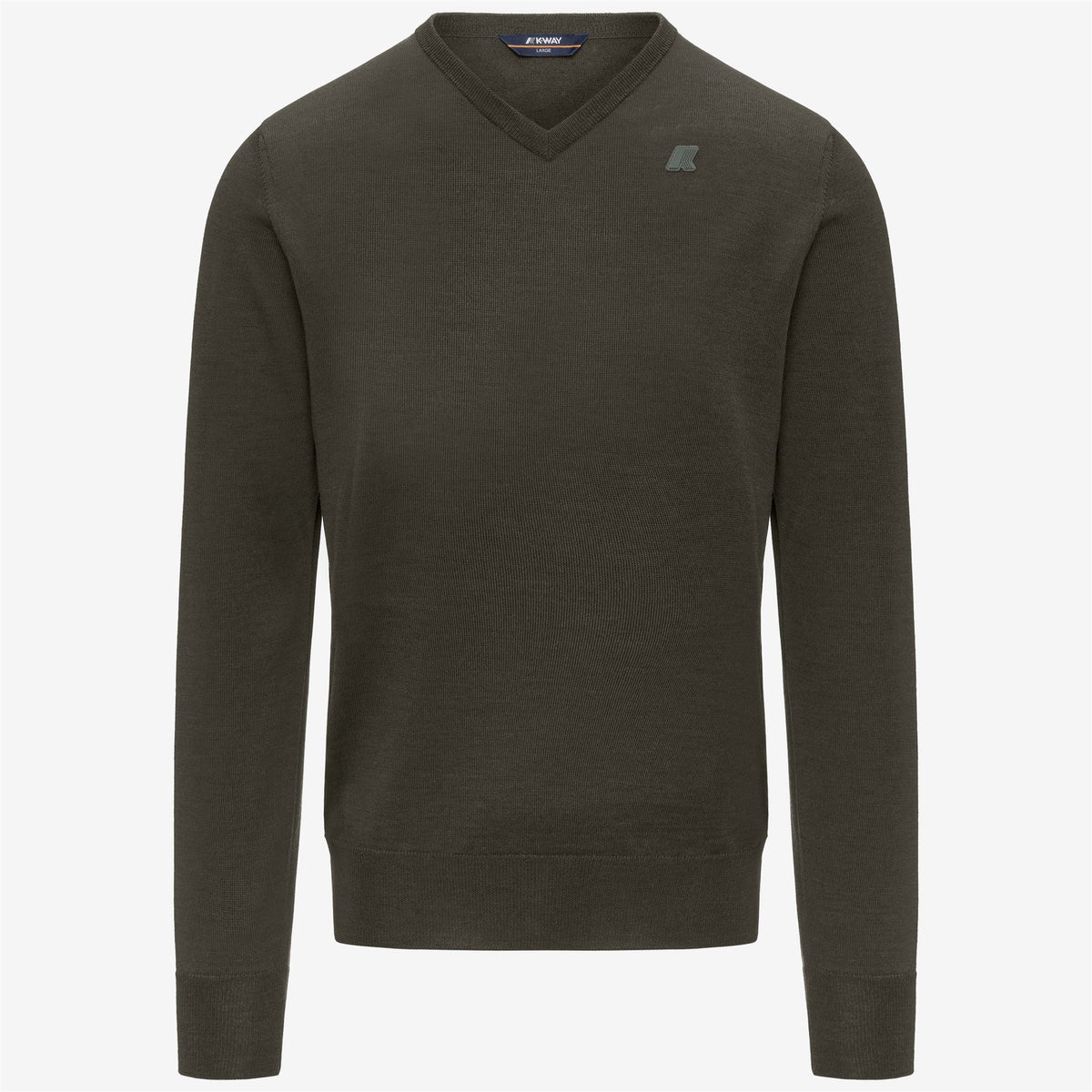 Knitwear_MAN_ANTOINE MERINO_Pull Over_GREEN BLACKISH - Commercial 1