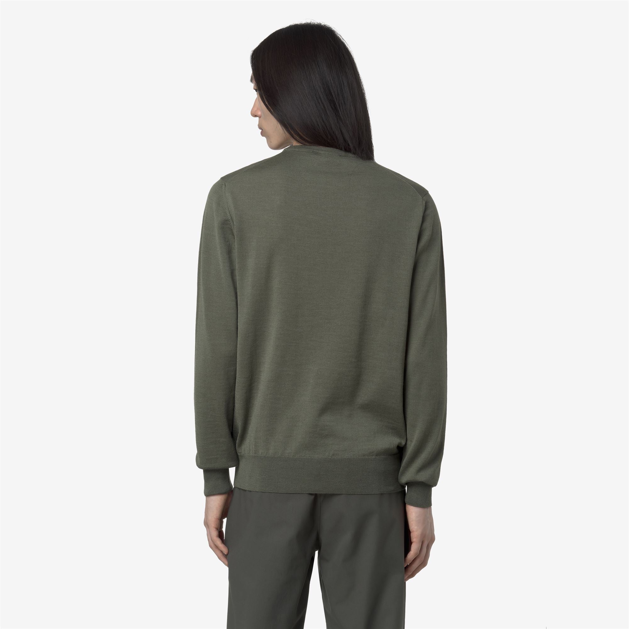 Knitwear_MAN_SEBASTIEN MERINO_Pull Over_Green Sage - Commercial 6