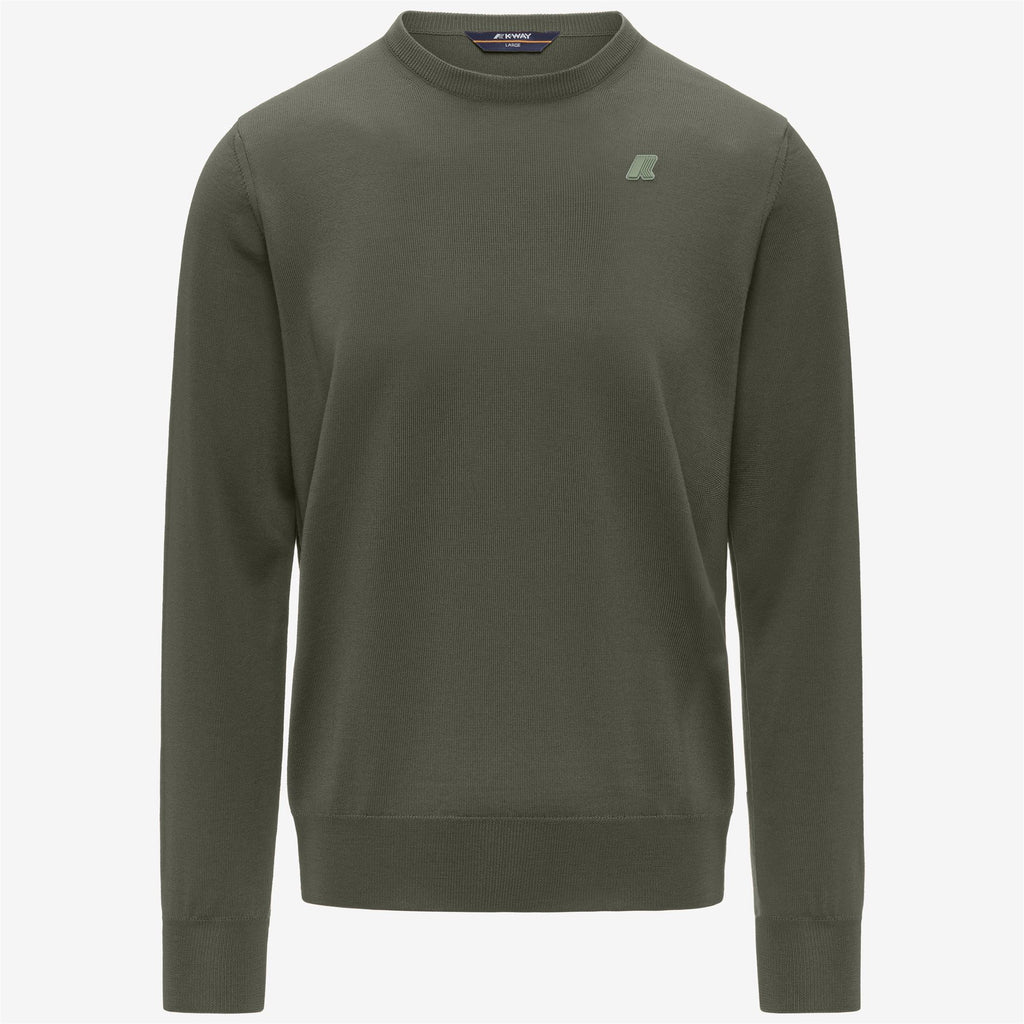 Knitwear_MAN_SEBASTIEN MERINO_Pull Over_Green Sage - Commercial 1