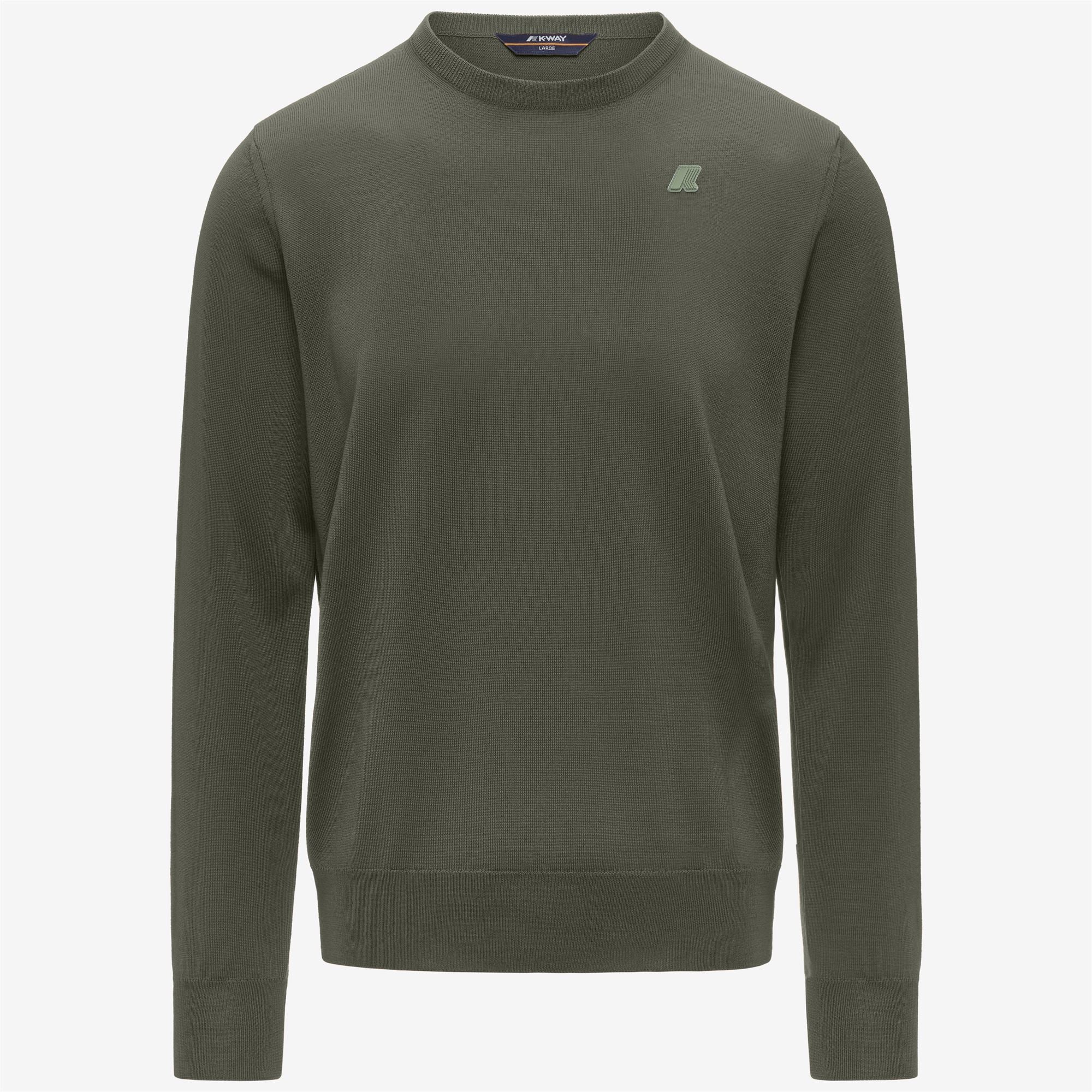 Knitwear_MAN_SEBASTIEN MERINO_Pull Over_Green Sage - Commercial 1