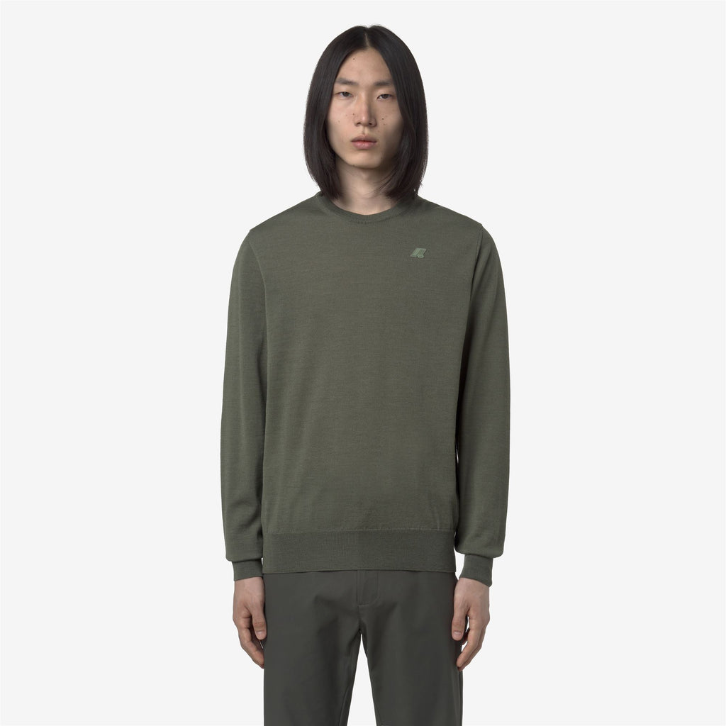Knitwear_MAN_SEBASTIEN MERINO_Pull Over_Green Sage - Commercial 4
