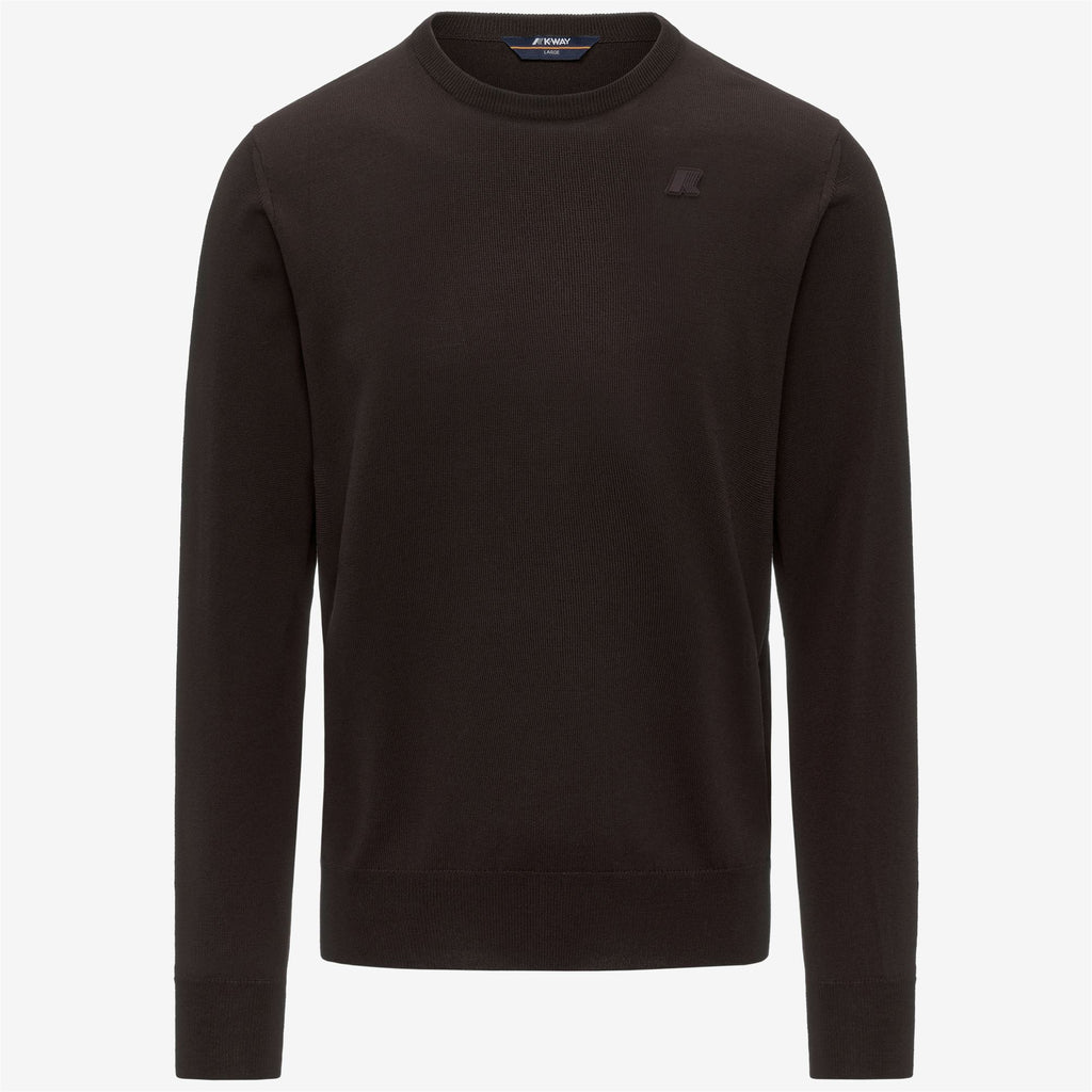 Knitwear_MAN_SEBASTIEN MERINO_Pull Over_Black Coffee - Commercial 1