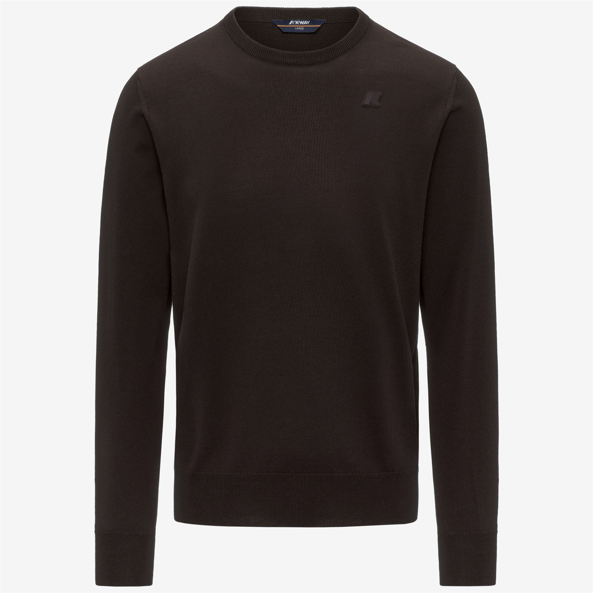 Knitwear_MAN_SEBASTIEN MERINO_Pull Over_Black Coffee - Commercial 1