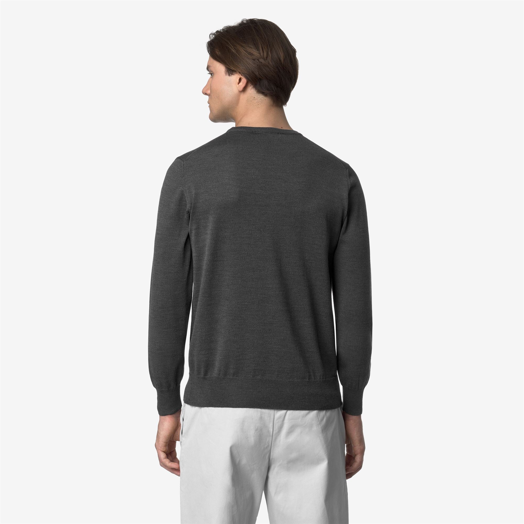 Knitwear_MAN_SEBASTIEN MERINO_Pull Over_Grey Md Mel - Grey Md Steel - Commercial 6
