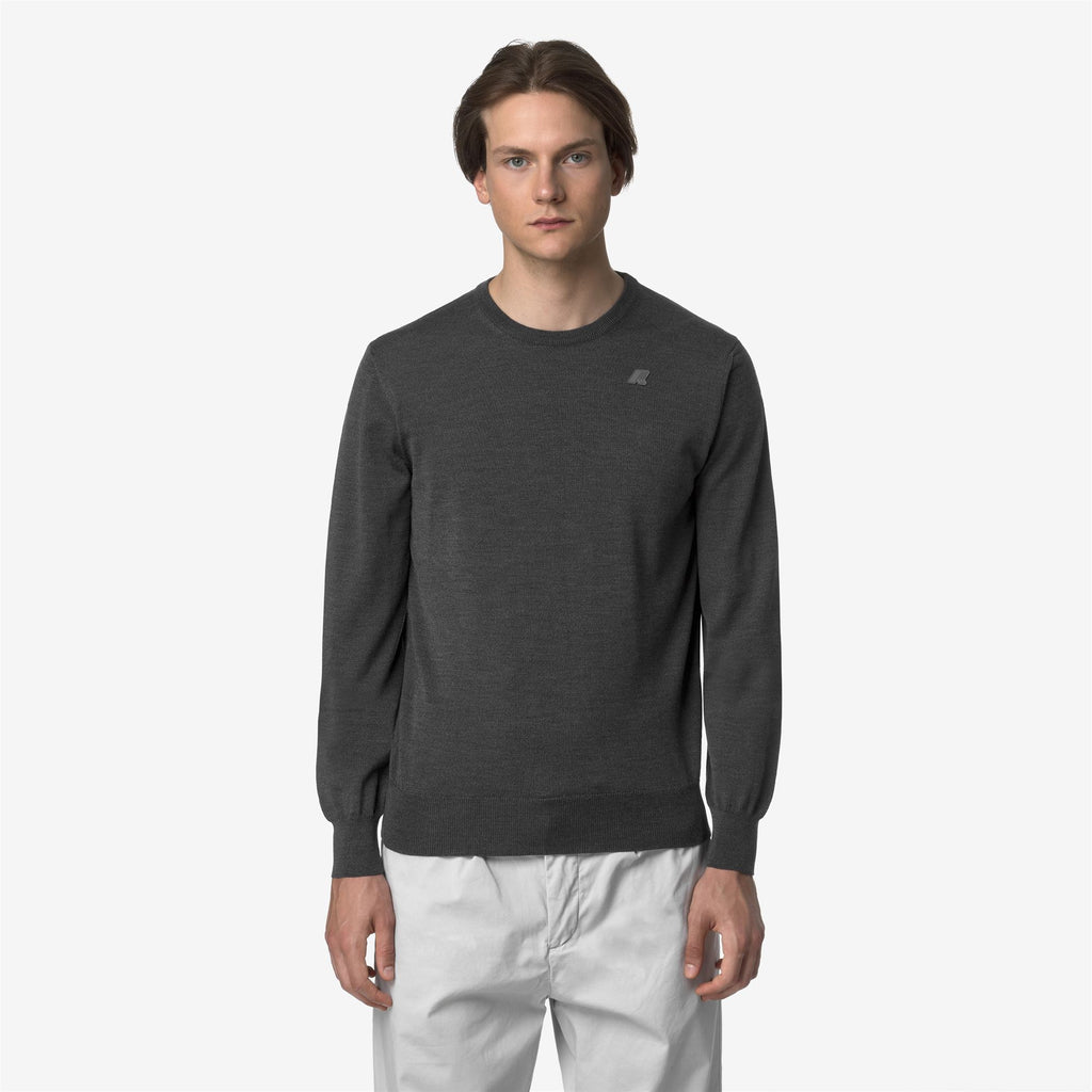 Knitwear_MAN_SEBASTIEN MERINO_Pull Over_Grey Md Mel - Grey Md Steel - Commercial 4