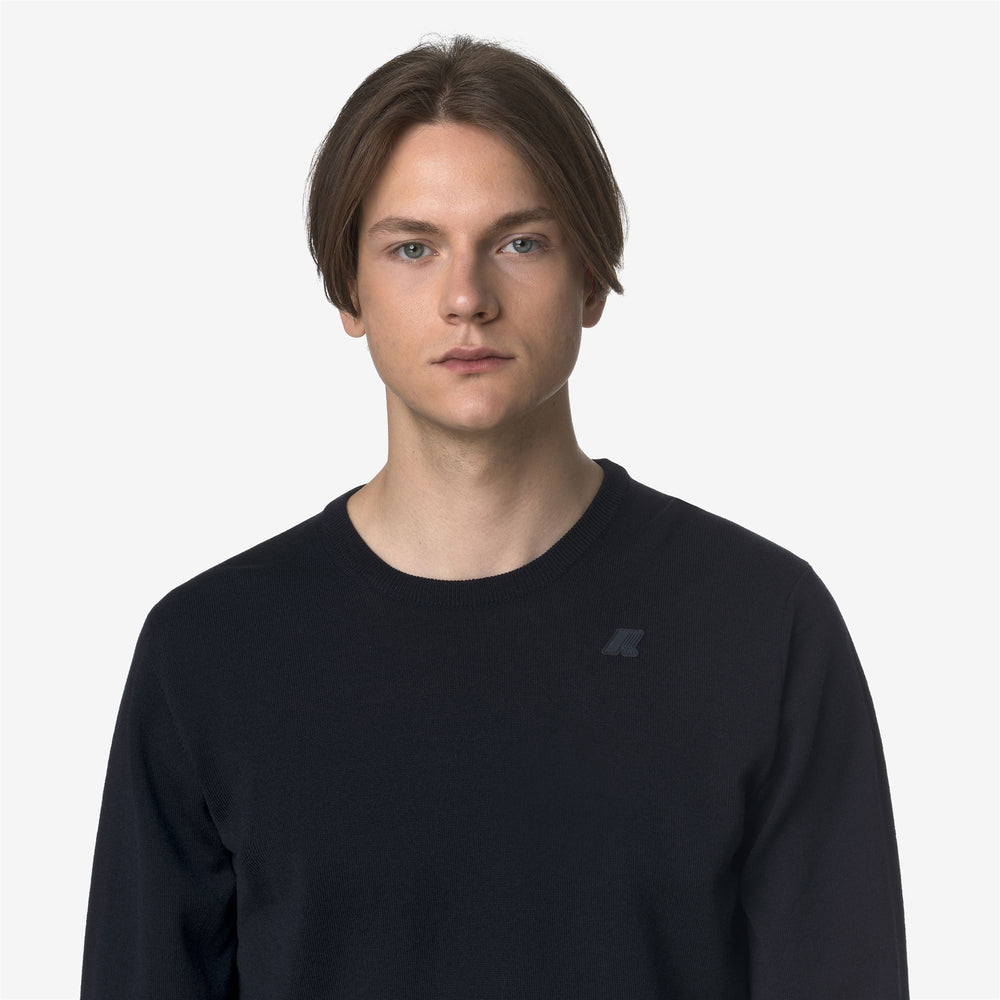 Depth blue Men's Classic Merino Wool Crewneck Pullover 02