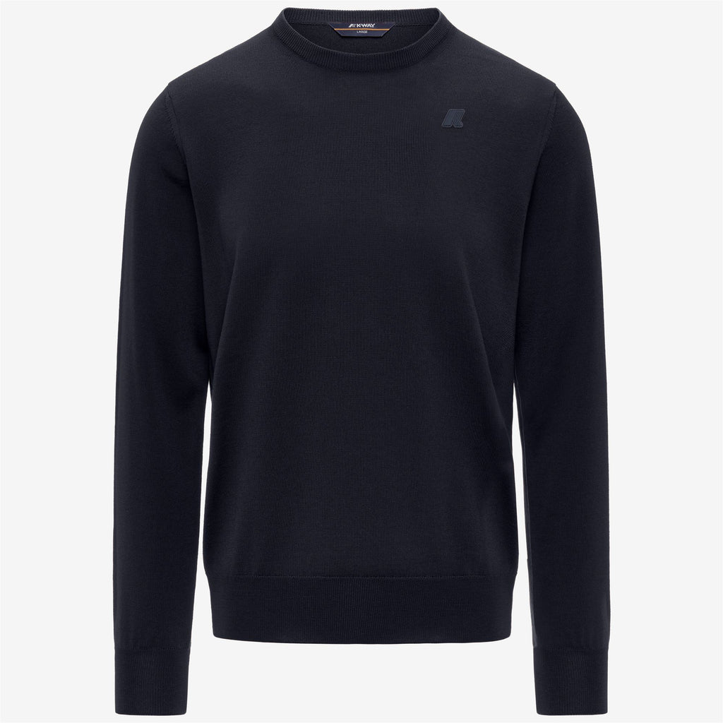 Knitwear_MAN_SEBASTIEN MERINO_Pull Over_Blue Depth - Commercial 1