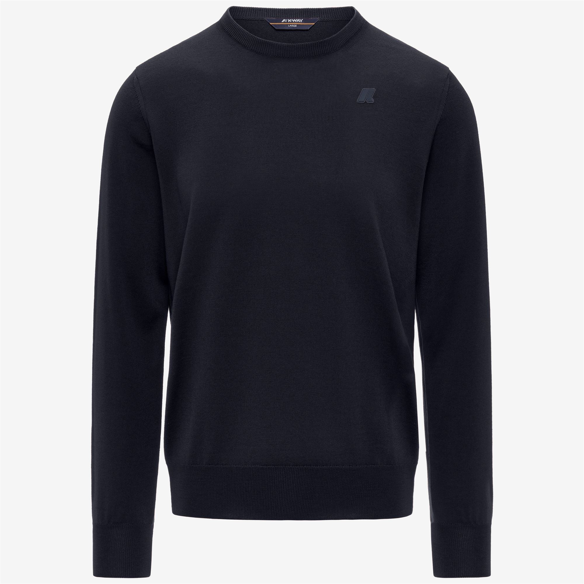 Knitwear_MAN_SEBASTIEN MERINO_Pull Over_Blue Depth - Commercial 1