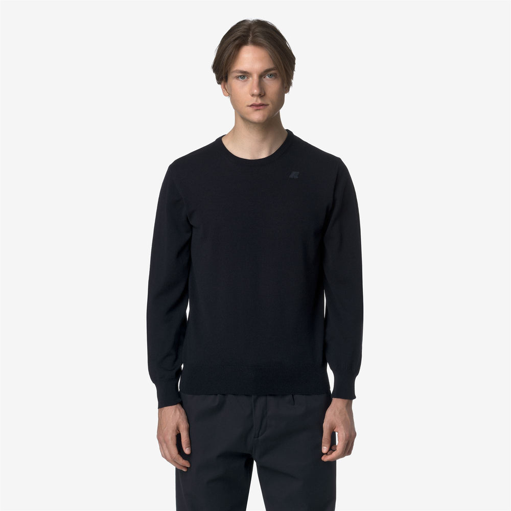 Depth blue Men's Classic Merino Wool Crewneck Pullover 02