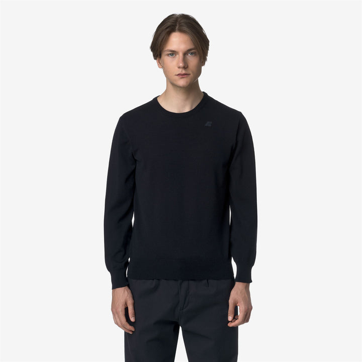 Depth blue Men's Classic Merino Wool Crewneck Pullover 1