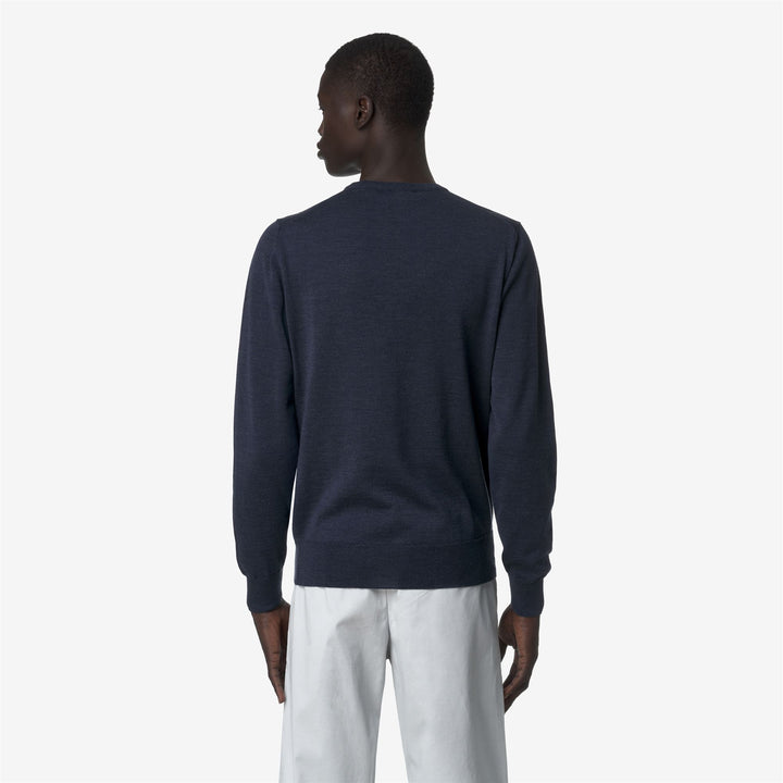 Faded blue Men's Merino Wool Crewneck Pullover 3