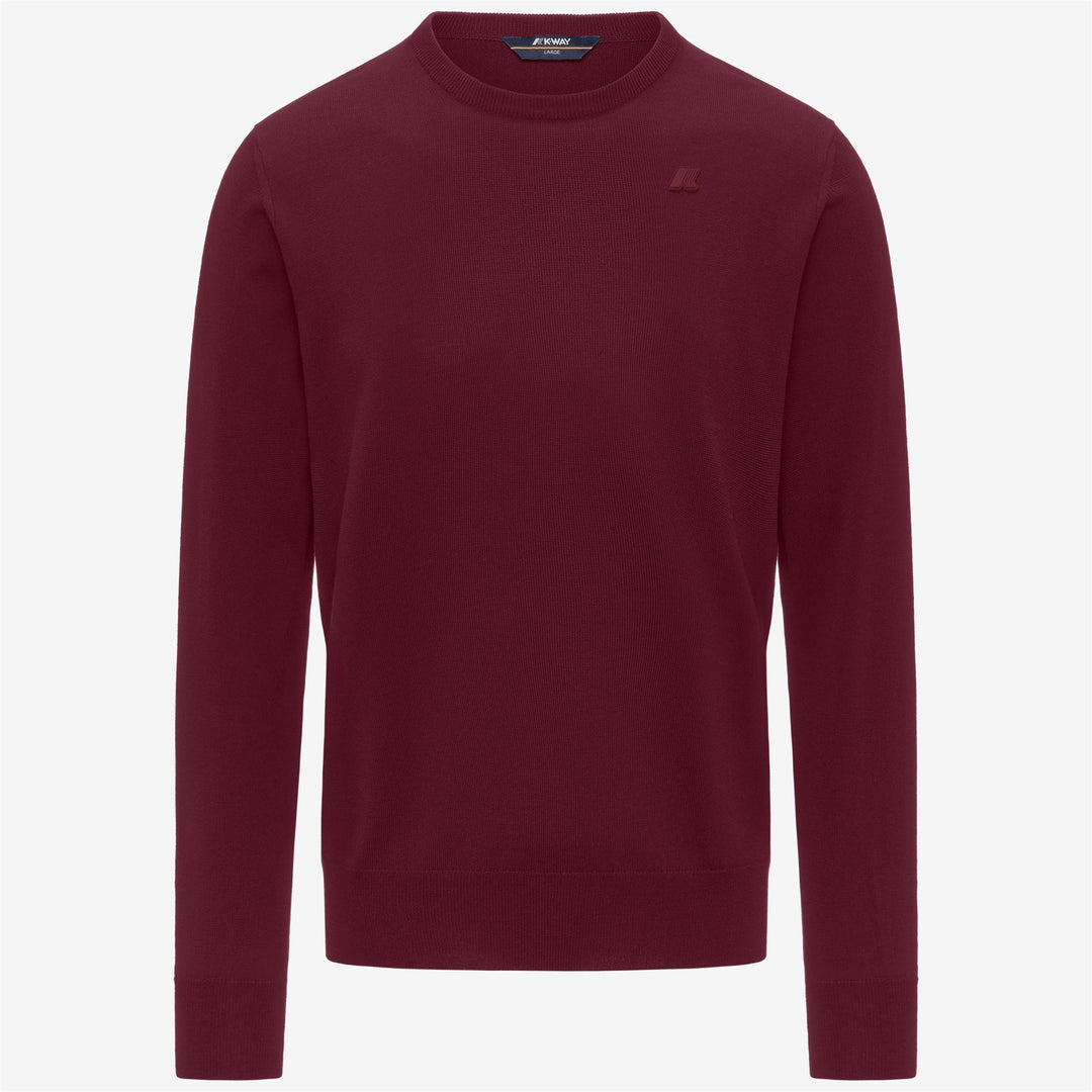 Red Men's Merino Wool Crewneck Pullover Knitwear 01