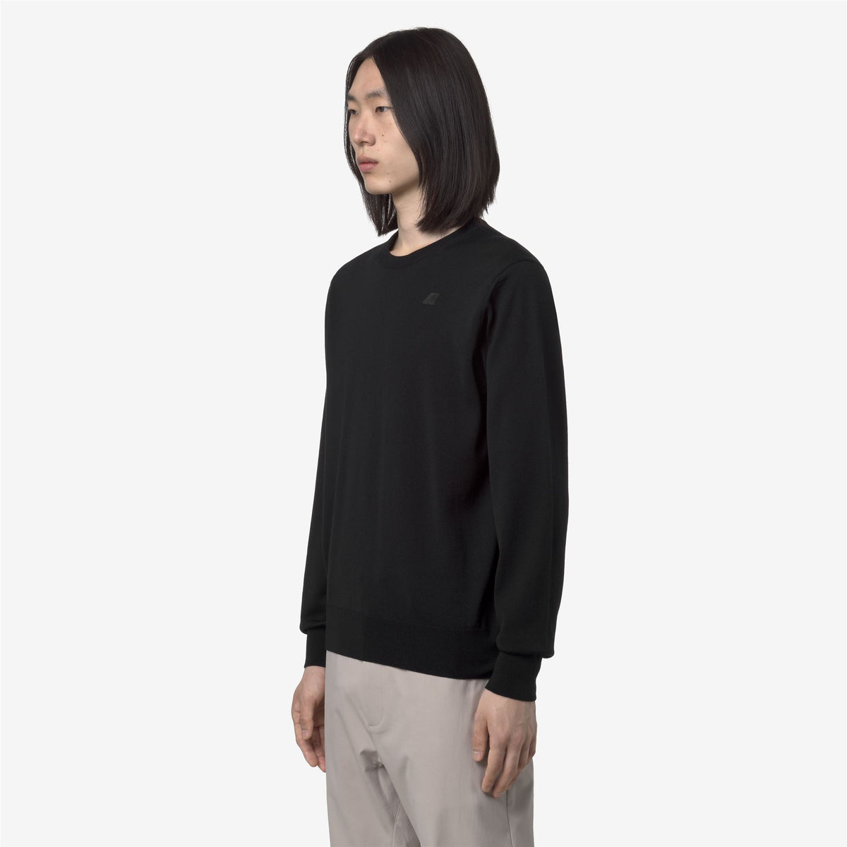 Knitwear_MAN_SEBASTIEN MERINO_Pull Over_Black Pure - Commercial 5