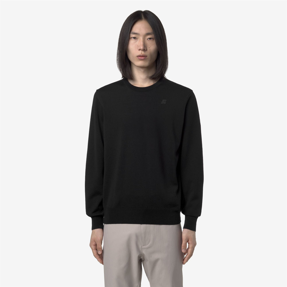 Knitwear_MAN_SEBASTIEN MERINO_Pull Over_Black Pure - Commercial 4
