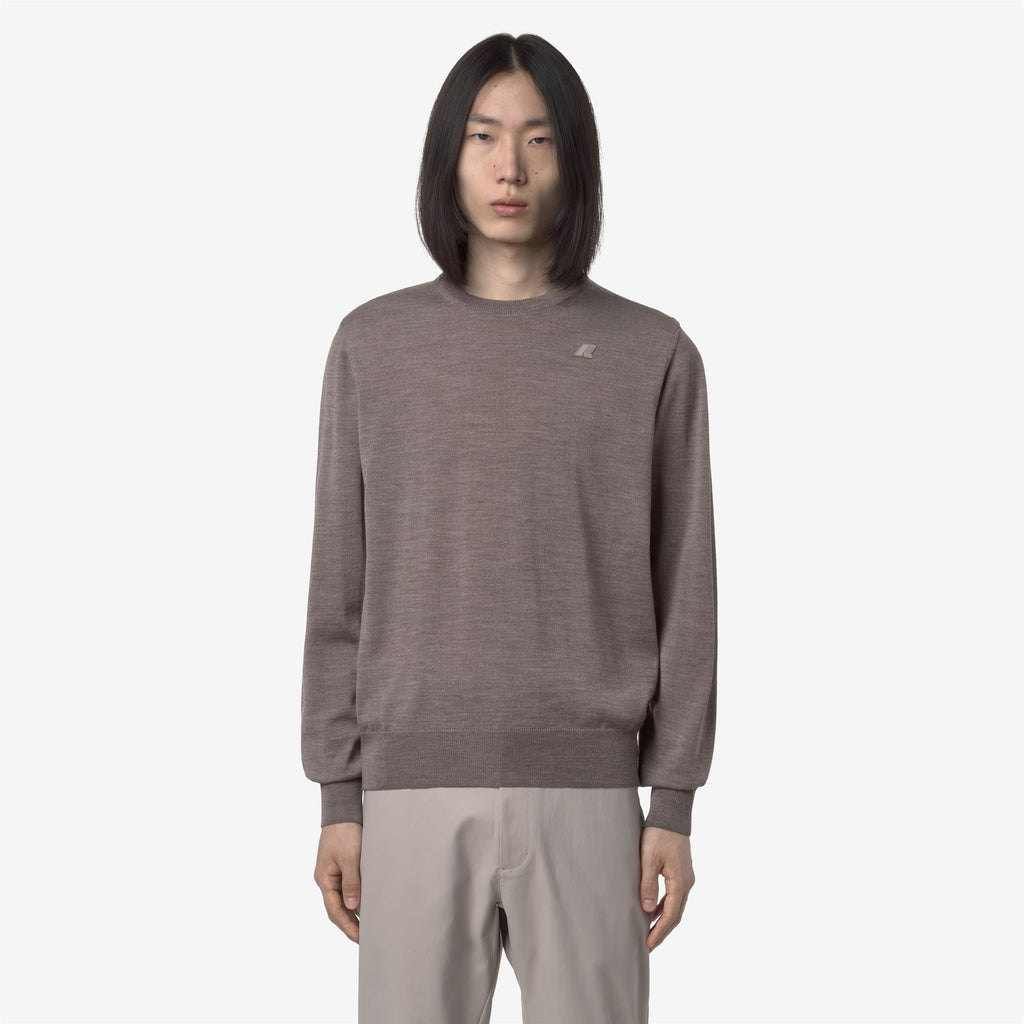 Knitwear_MAN_SEBASTIEN MERINO_Pull Over_Beige Taupe - Commercial 4