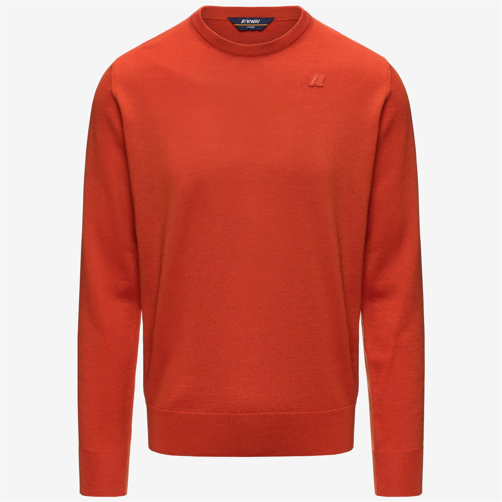 Knitwear_Man_SEBASTIEN MERINO_Pull Over_Orange Smutty - Commercial 1