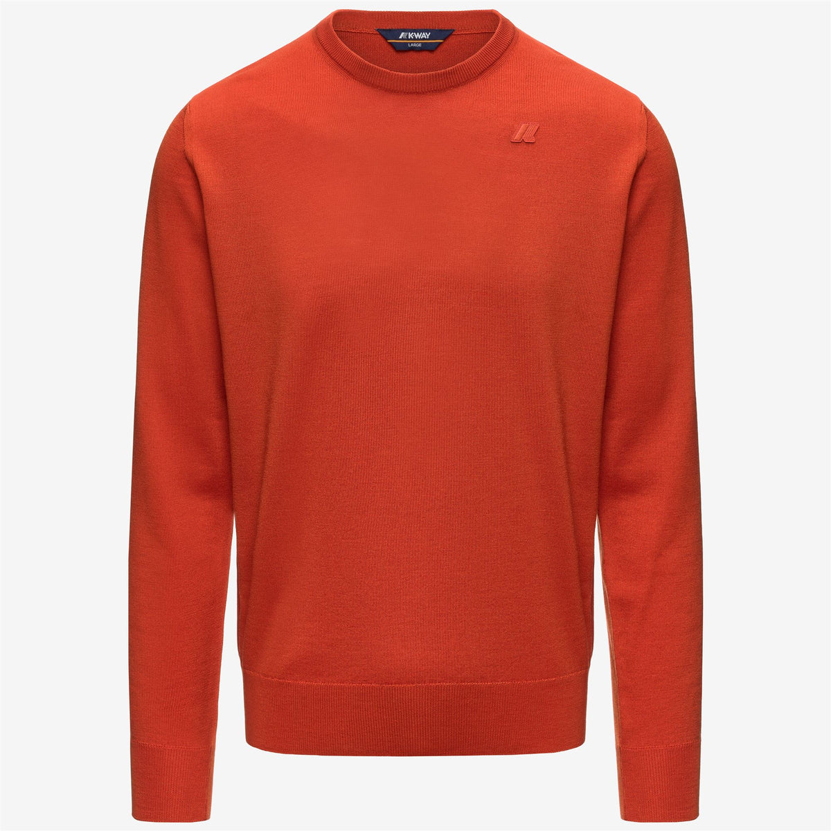 Knitwear_Man_SEBASTIEN MERINO_Pull Over_Orange Smutty - Commercial 1