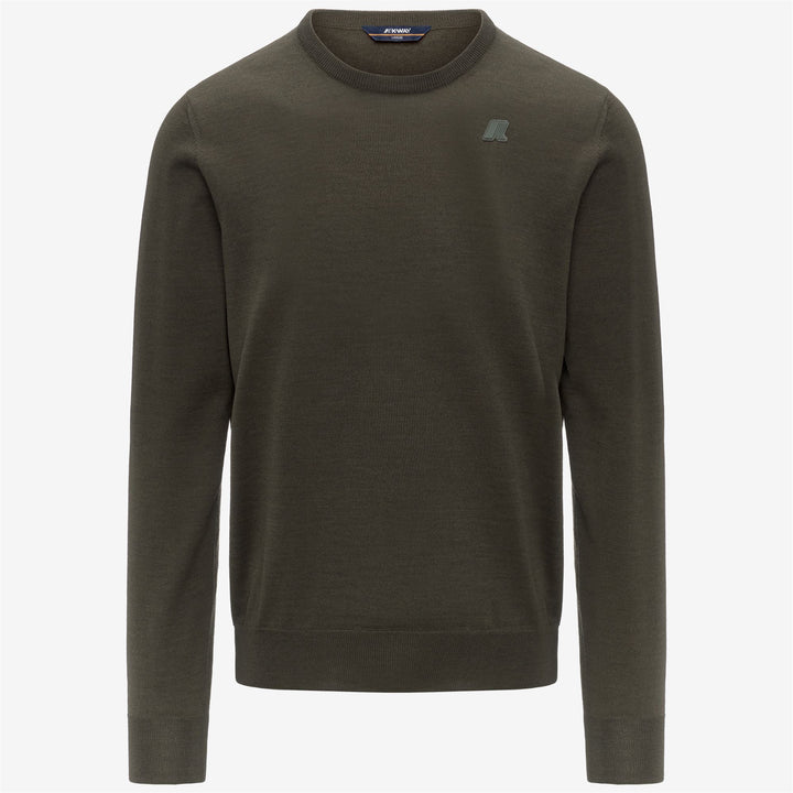 Dark green Men's Merino Wool Crewneck Pullover 5