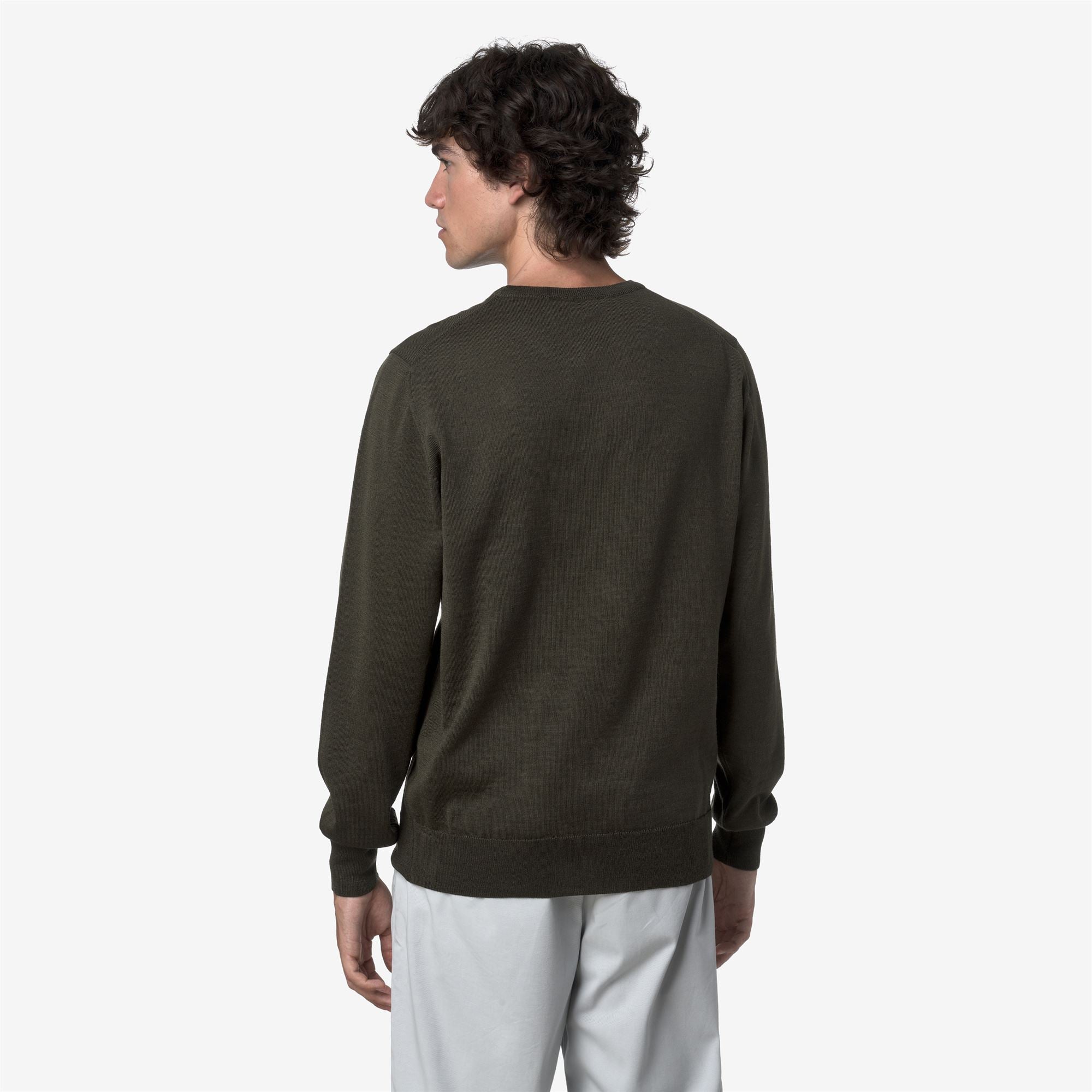 Knitwear_MAN_SEBASTIEN MERINO_Pull Over_GREEN BLACKISH - Commercial 6