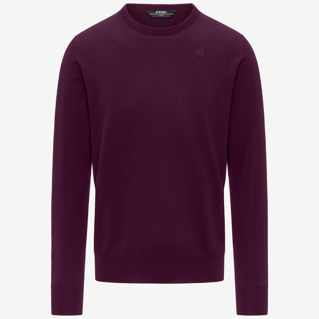 Knitwear_MAN_SEBASTIEN MERINO_Pull Over_Violet Wine - Commercial 1