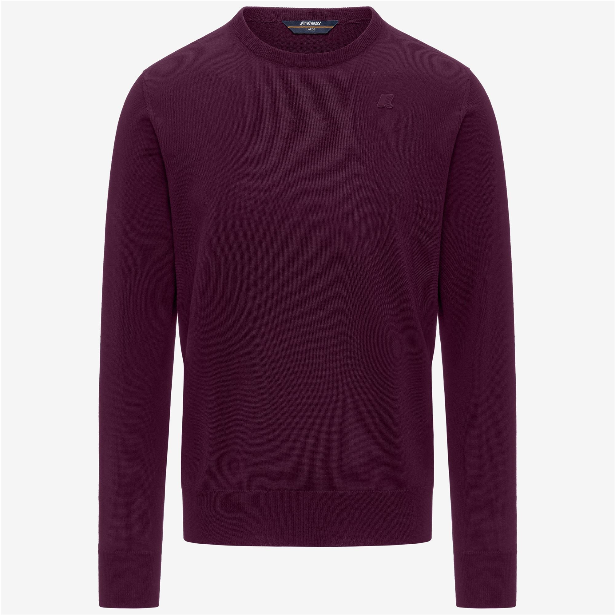 Knitwear_MAN_SEBASTIEN MERINO_Pull Over_Violet Wine - Commercial 1