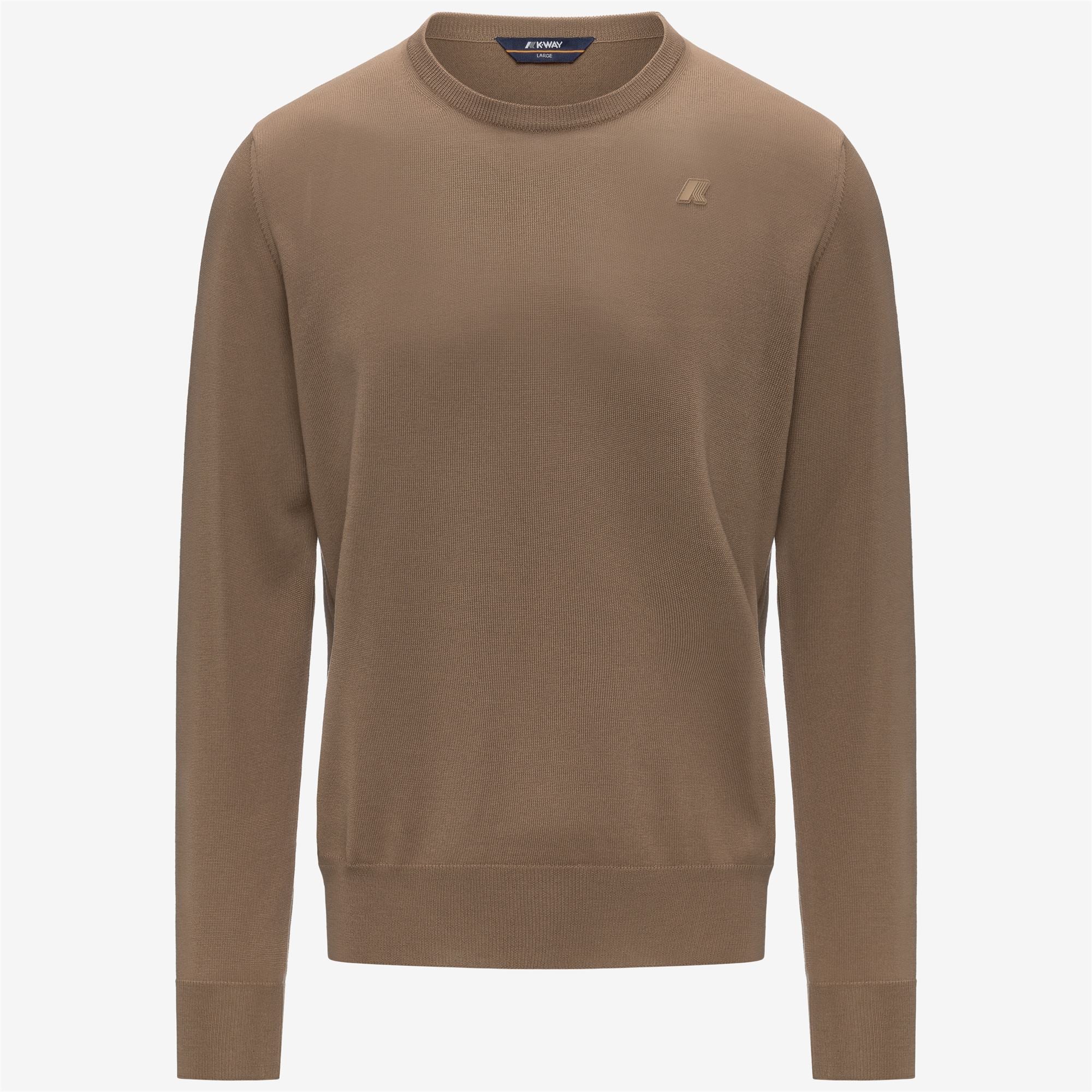 Knitwear_MAN_SEBASTIEN MERINO_Pull Over_BROWN CARTOUCHE - Commercial 1