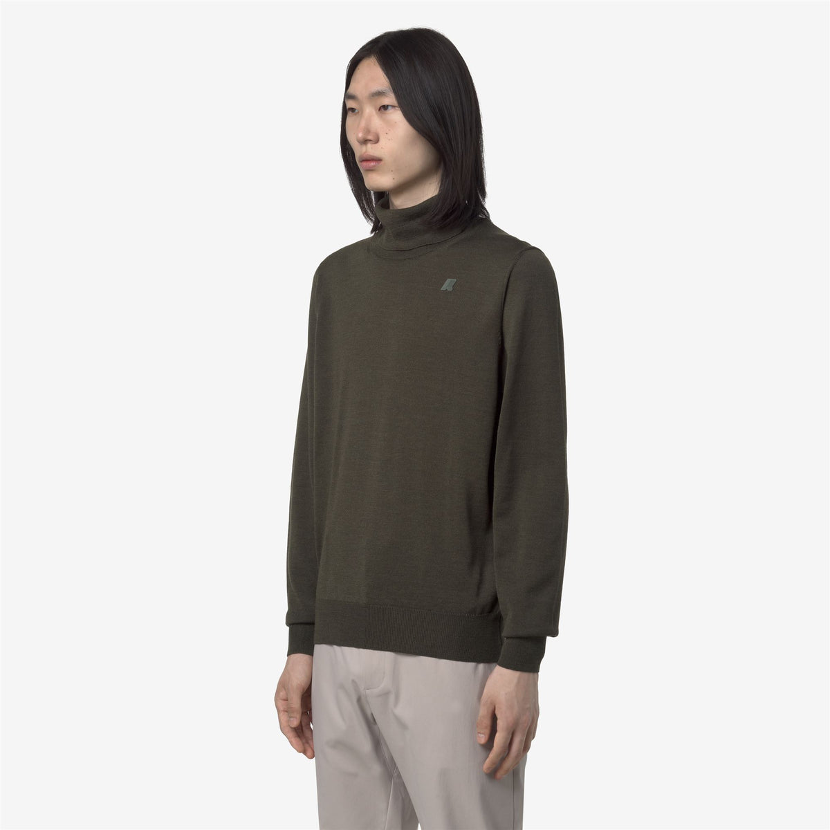 Knitwear_MAN_HENRY MERINO_Pull Over_GREEN BLACKISH - Commercial 5