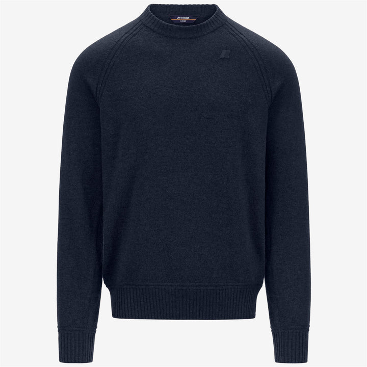 Blue men's Cashmere Wool Crewneck Jumper with Ribbed Trims 5