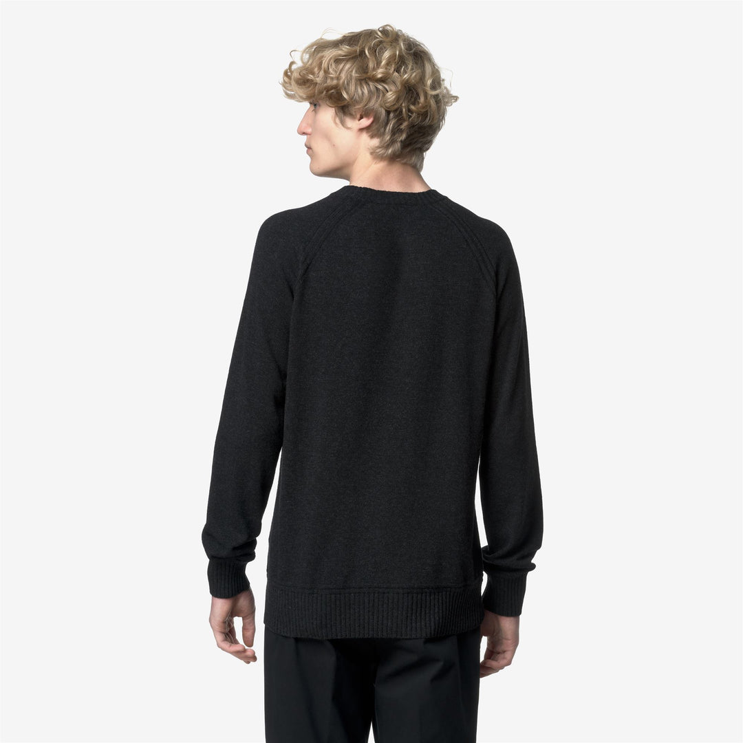 Blue Men's Wool Cashmere Crewneck Pullover with Ribbed Trim main