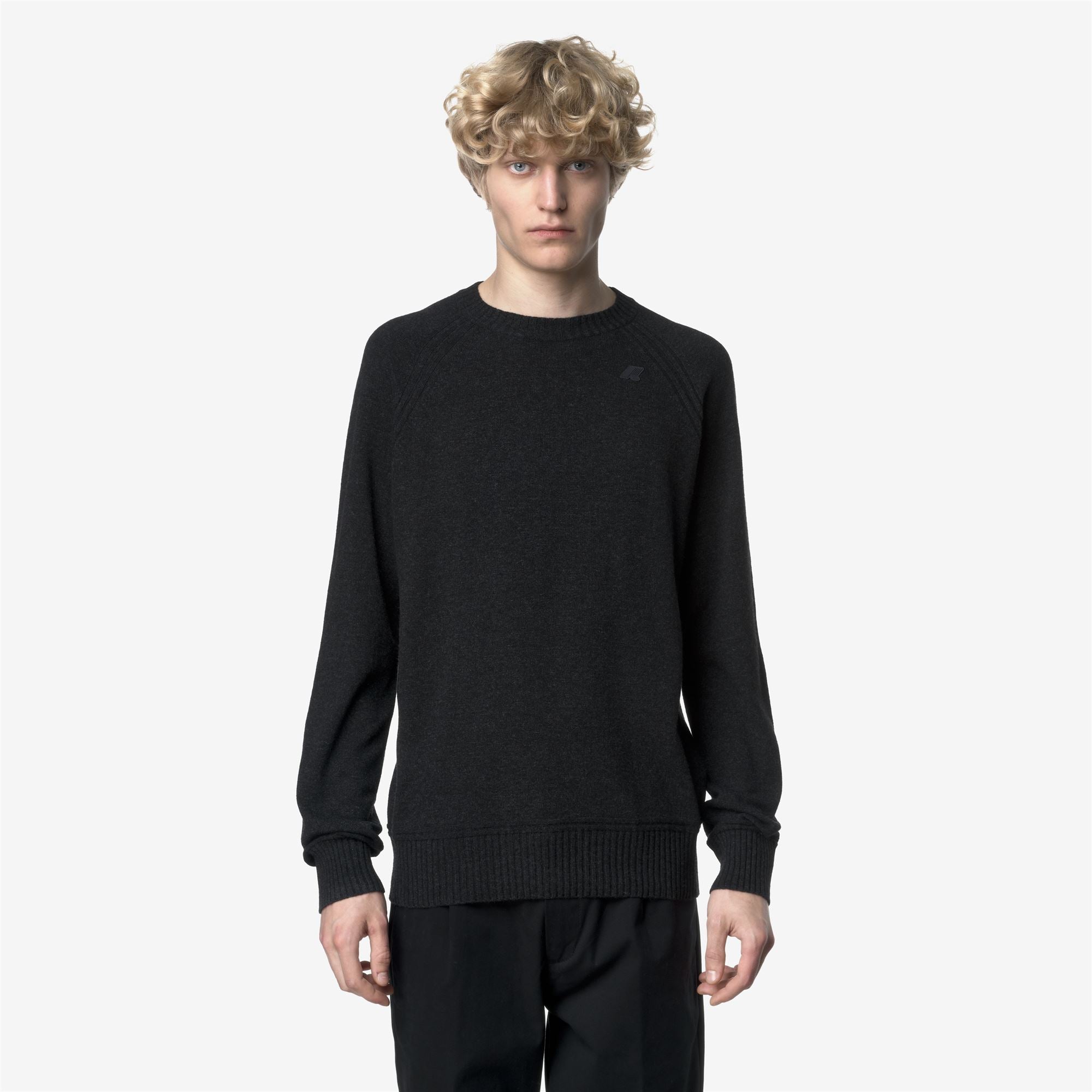 Knitwear_MAN_SEBAS WOOL CASHMERE_Pull Over_Carbon Mel - Commercial 4