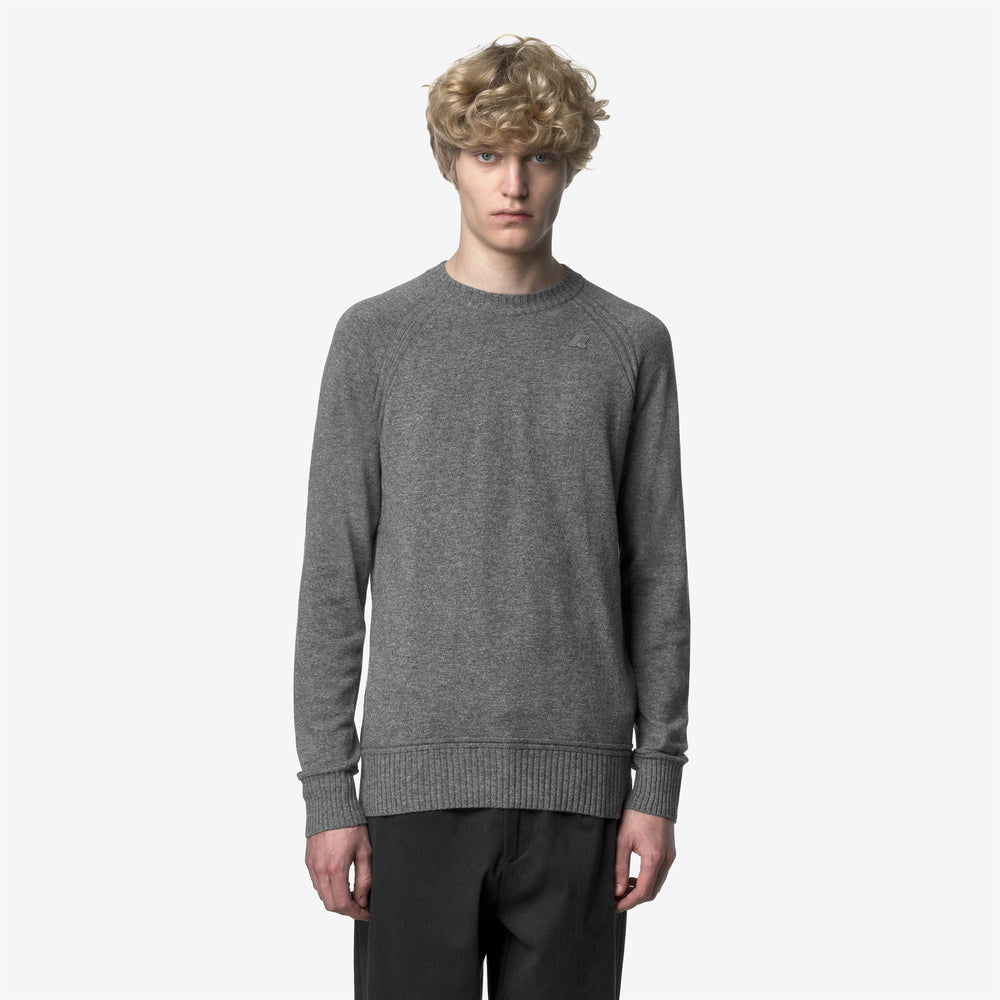 Grey Men's Wool Cashmere Crewneck Pullover Knitwear 02