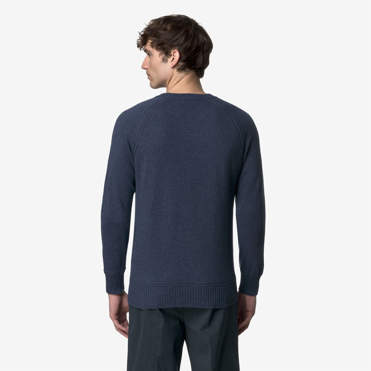 Knitwear_MAN_SEBAS WOOL CASHMERE_Pull Over_Blue Riviera Mel - Commercial 6