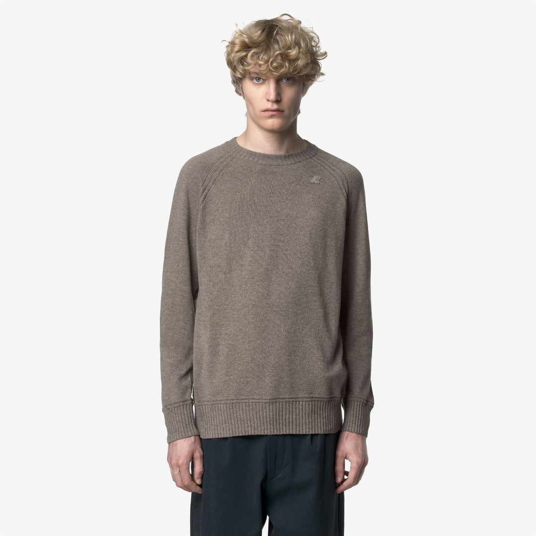 Beige Men's Wool Cashmere Crewneck Jumper main