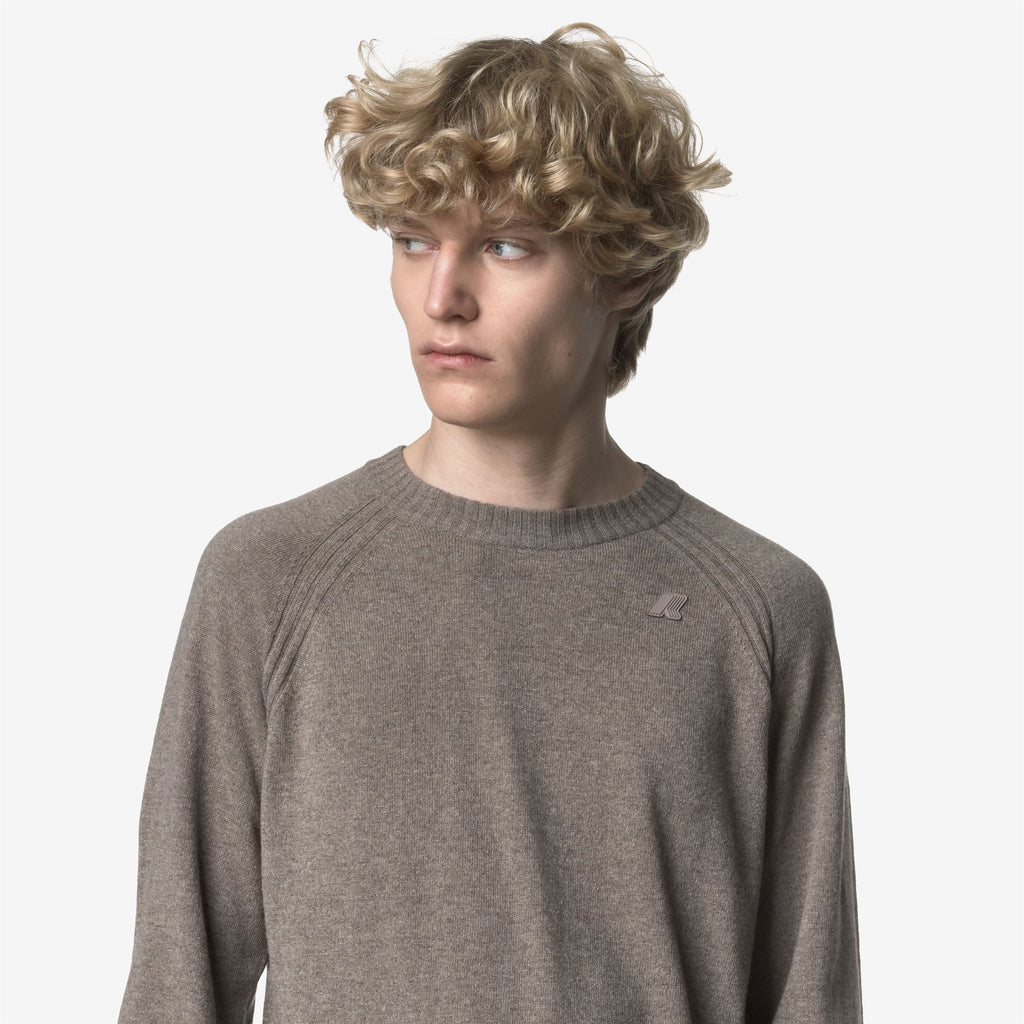 Knitwear_MAN_SEBAS WOOL CASHMERE_Pull Over_Beige Brown Mel - Commercial 7