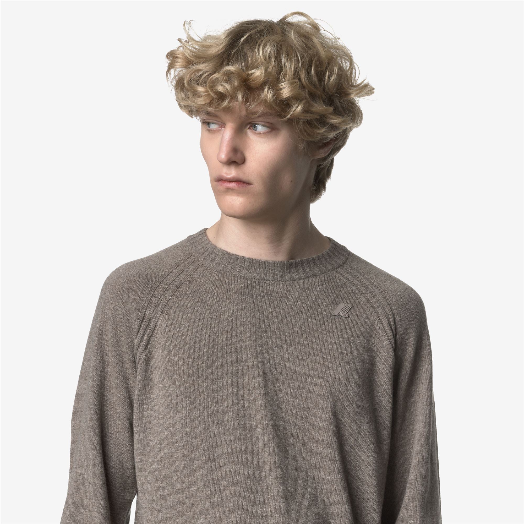 Knitwear_MAN_SEBAS WOOL CASHMERE_Pull Over_Beige Brown Mel - Commercial 7