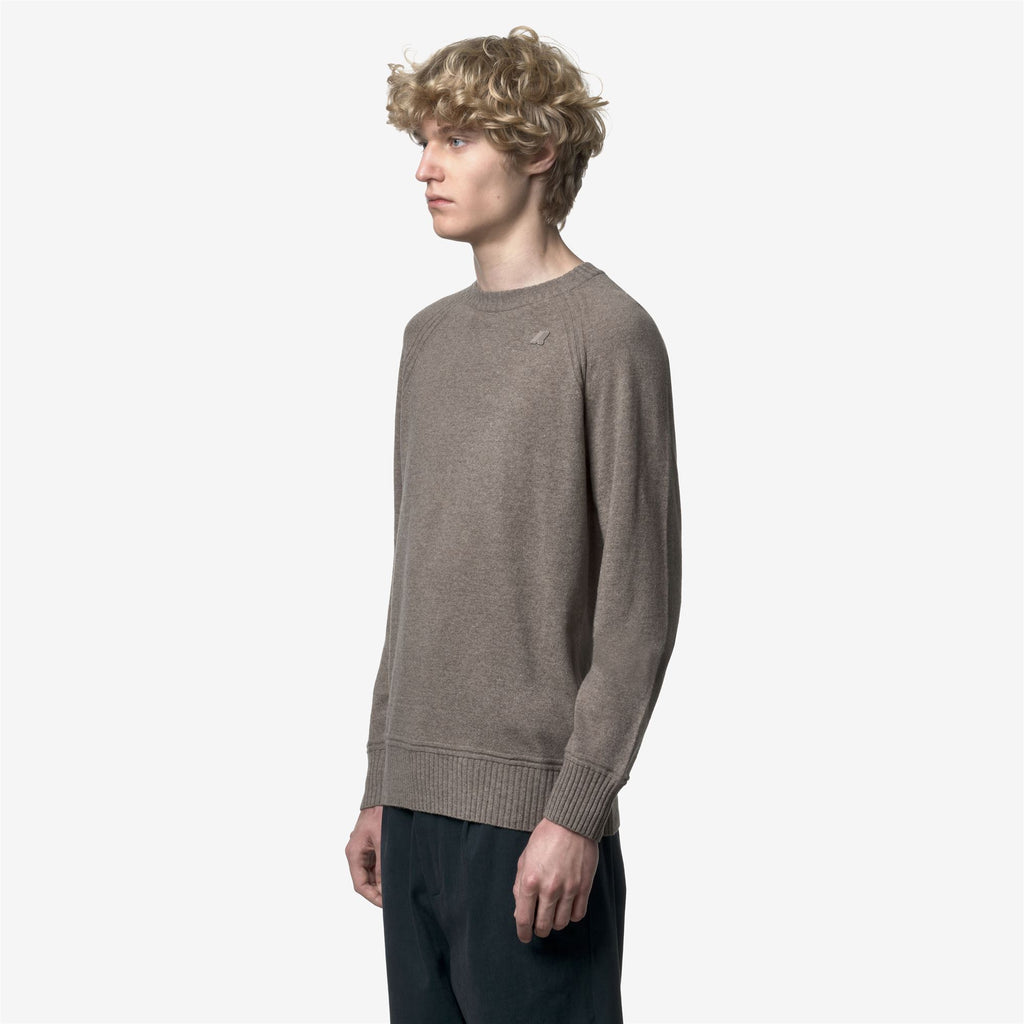 Knitwear_MAN_SEBAS WOOL CASHMERE_Pull Over_Beige Brown Mel - Commercial 5