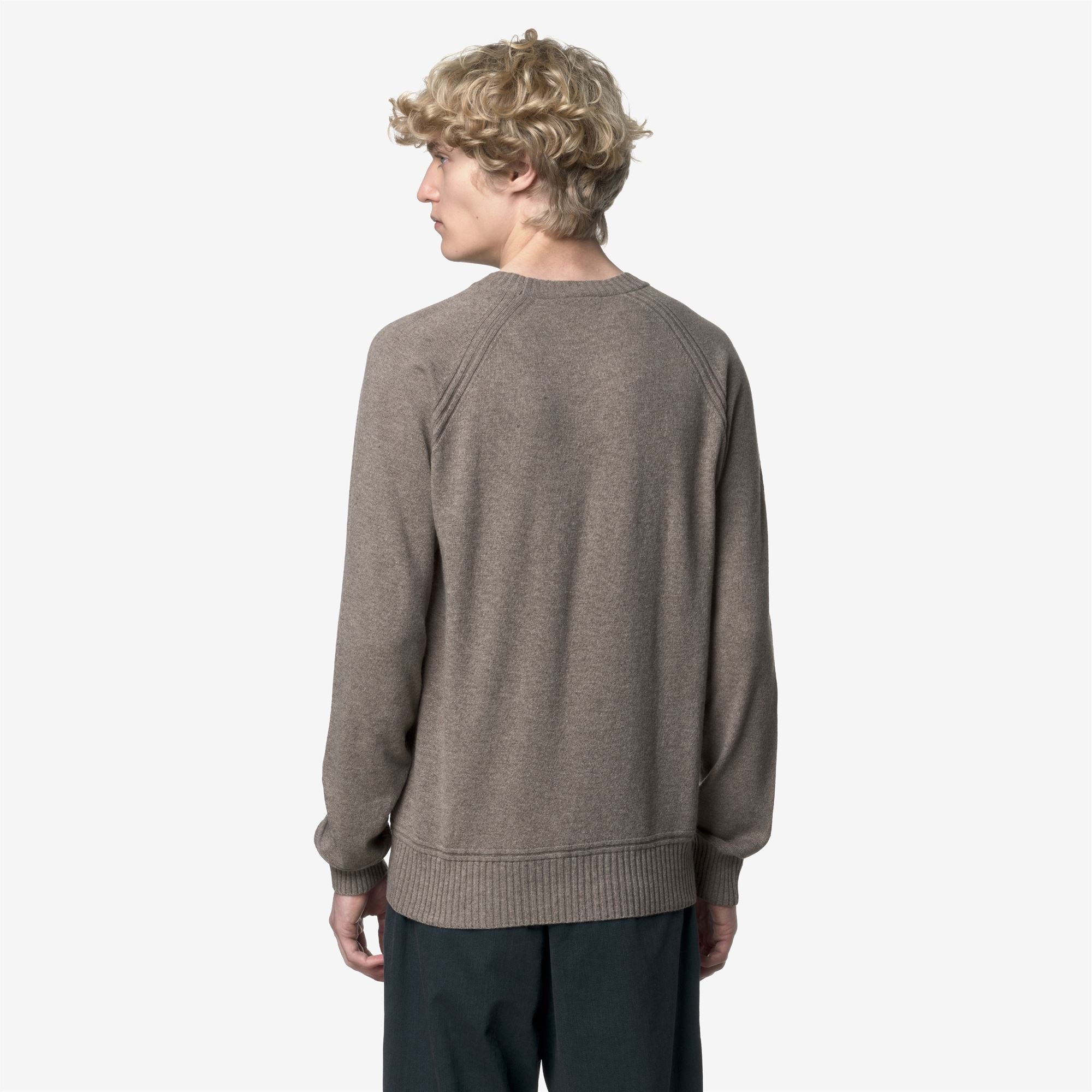 Knitwear_MAN_SEBAS WOOL CASHMERE_Pull Over_Beige Brown Mel - Commercial 6