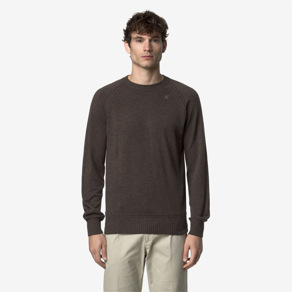Knitwear_MAN_SEBAS WOOL CASHMERE_Pull Over_Brown Drum Mel - Commercial 4