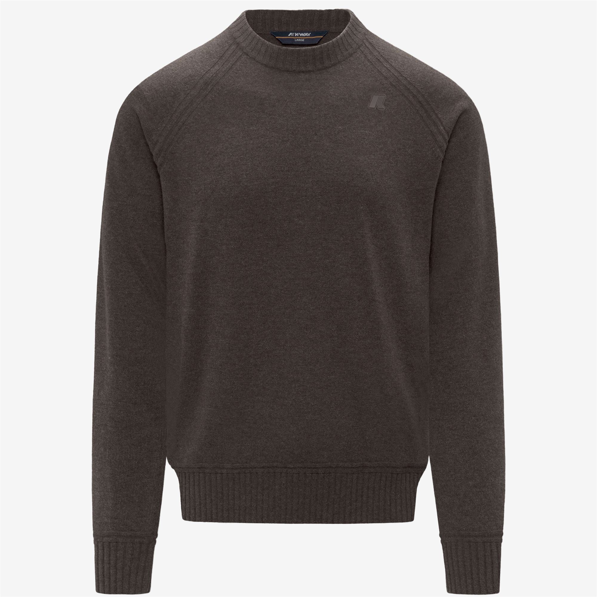 Knitwear_MAN_SEBAS WOOL CASHMERE_Pull Over_Brown Drum Mel - Commercial 1