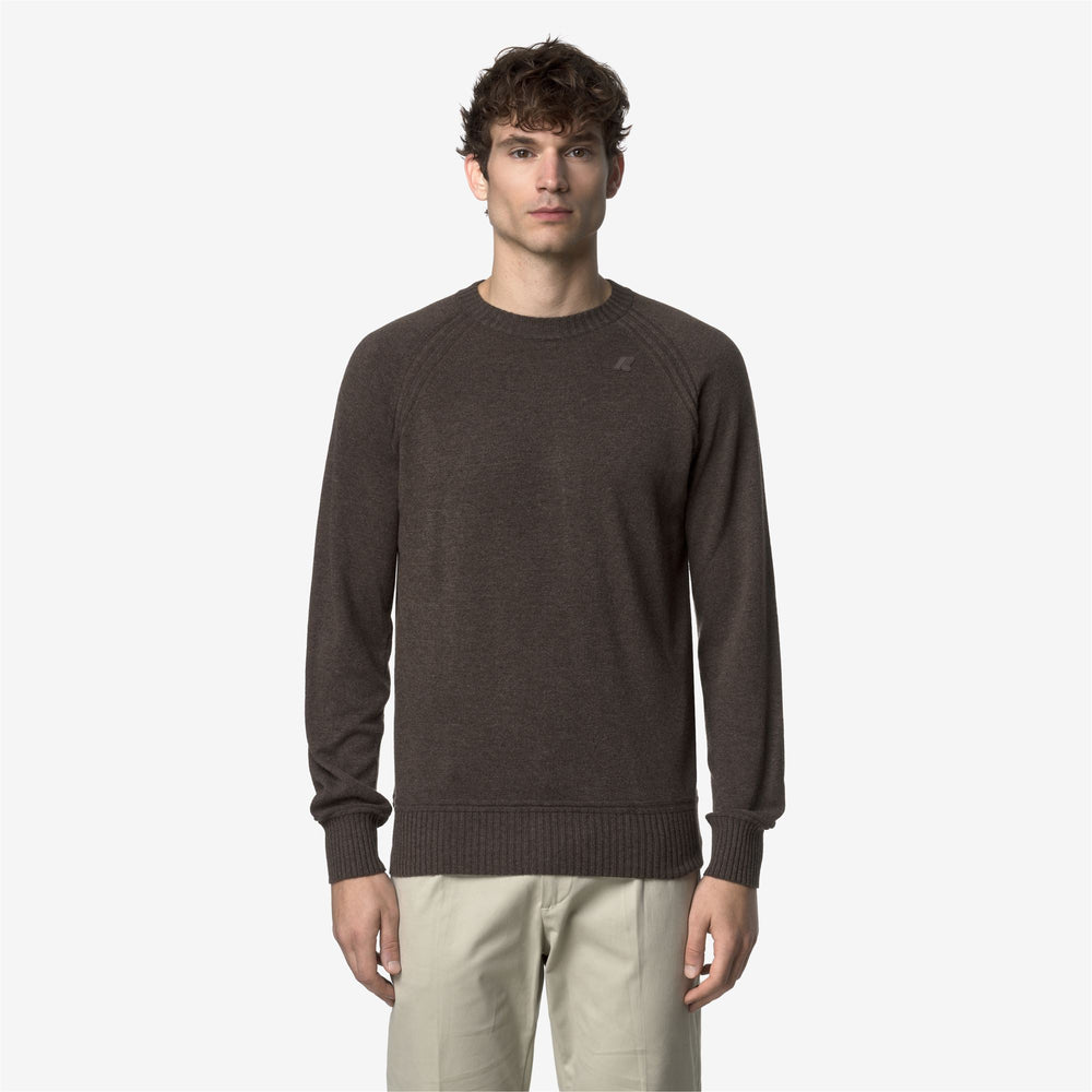 Brown Men's Wool Cashmere Crewneck Knit Pullover 02