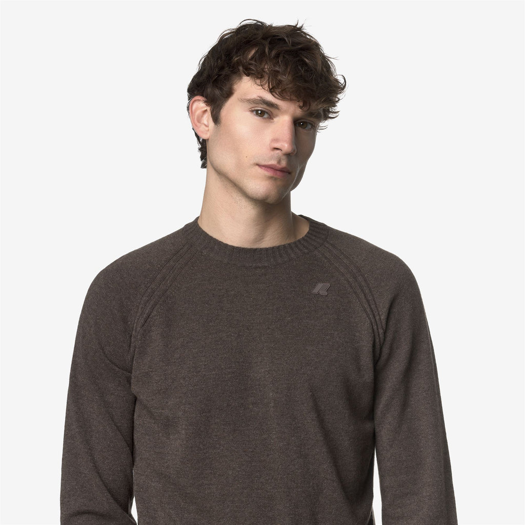 Knitwear_MAN_SEBAS WOOL CASHMERE_Pull Over_Brown Drum Mel - Commercial 7