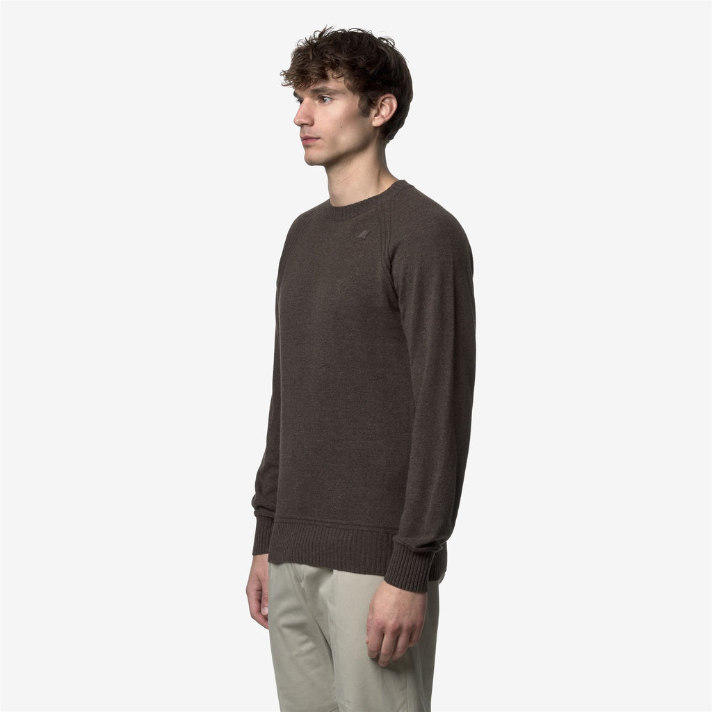 Knitwear_MAN_SEBAS WOOL CASHMERE_Pull Over_Brown Drum Mel - Commercial 5