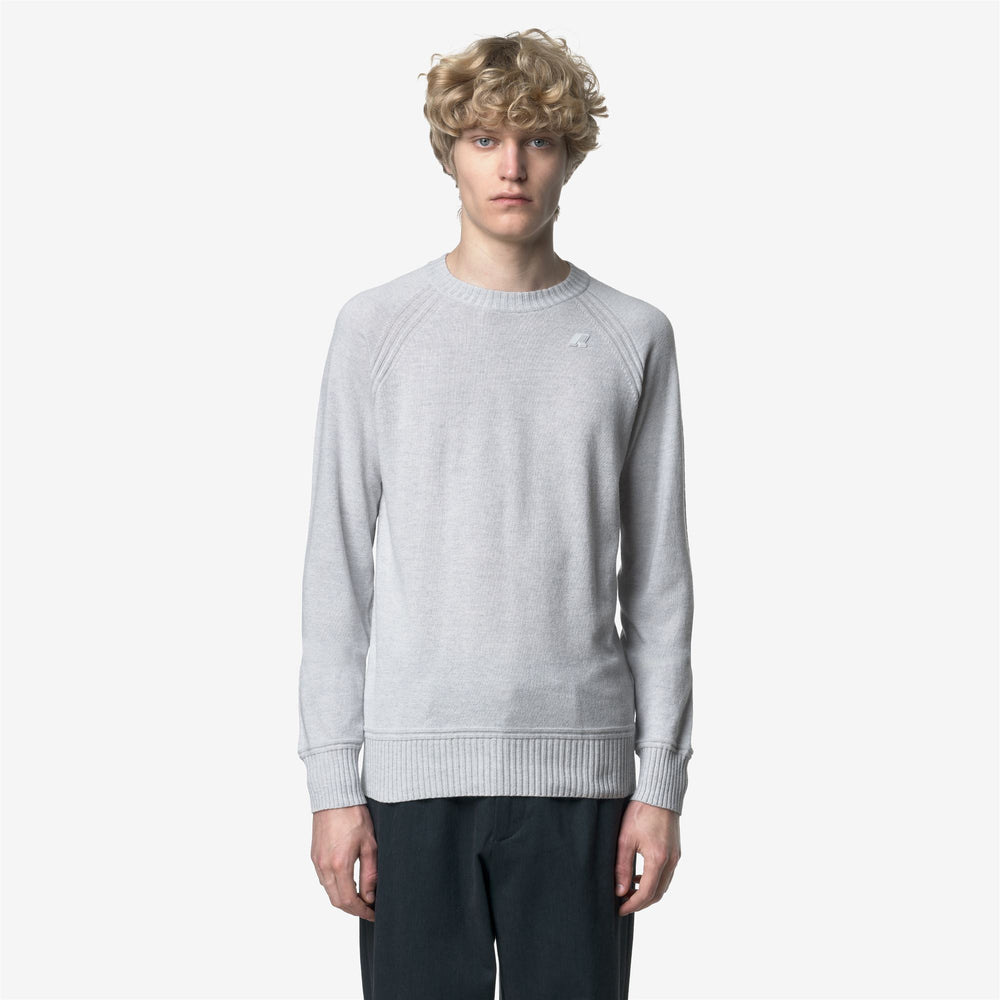 Light Grey Men's Wool Cashmere Crewneck Jumper 02