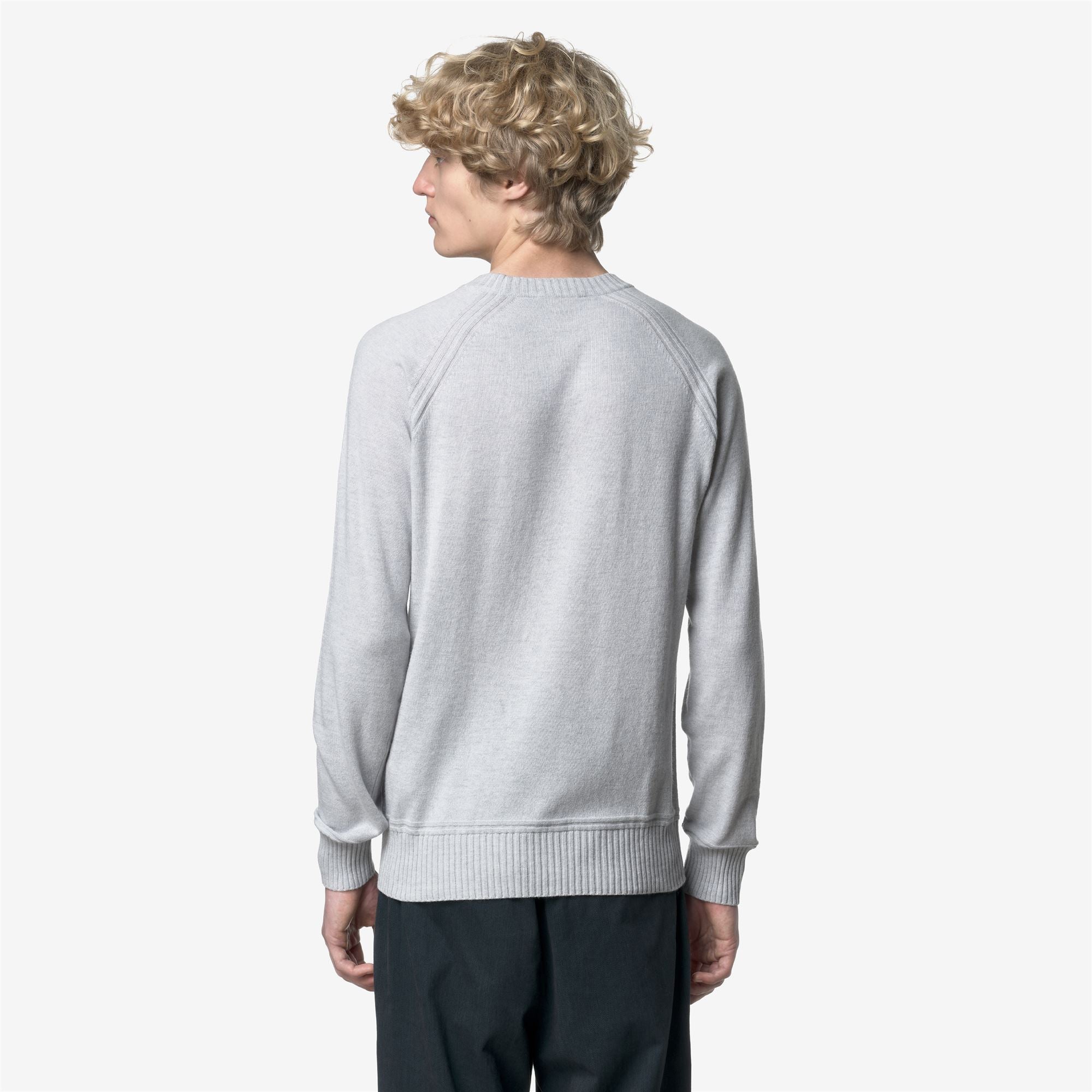 Knitwear_MAN_SEBAS WOOL CASHMERE_Pull Over_Grey Lt Mel - Commercial 6