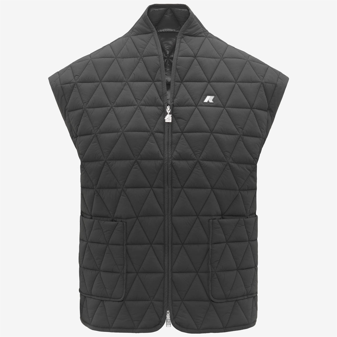 Grey Women's Short Quilted Vest with Primaloft Padding main