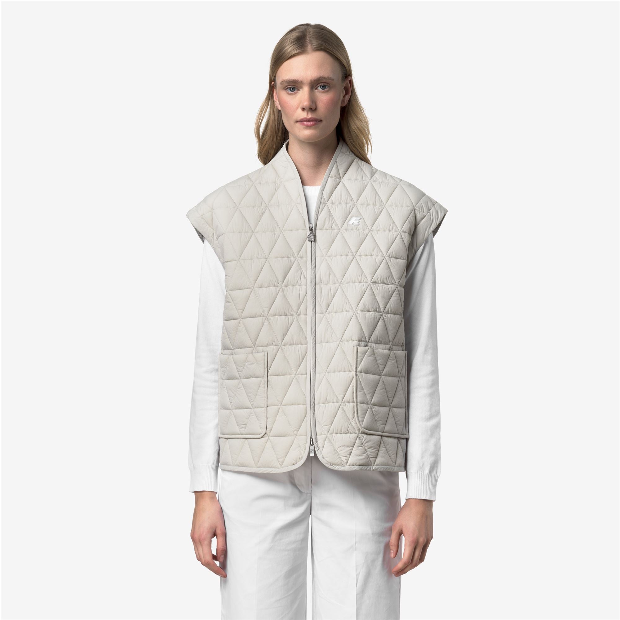 Jackets_Woman_SALOIRE DIAMOND QUILTED WARM AF_Short_BEIGE LT - Commercial 4