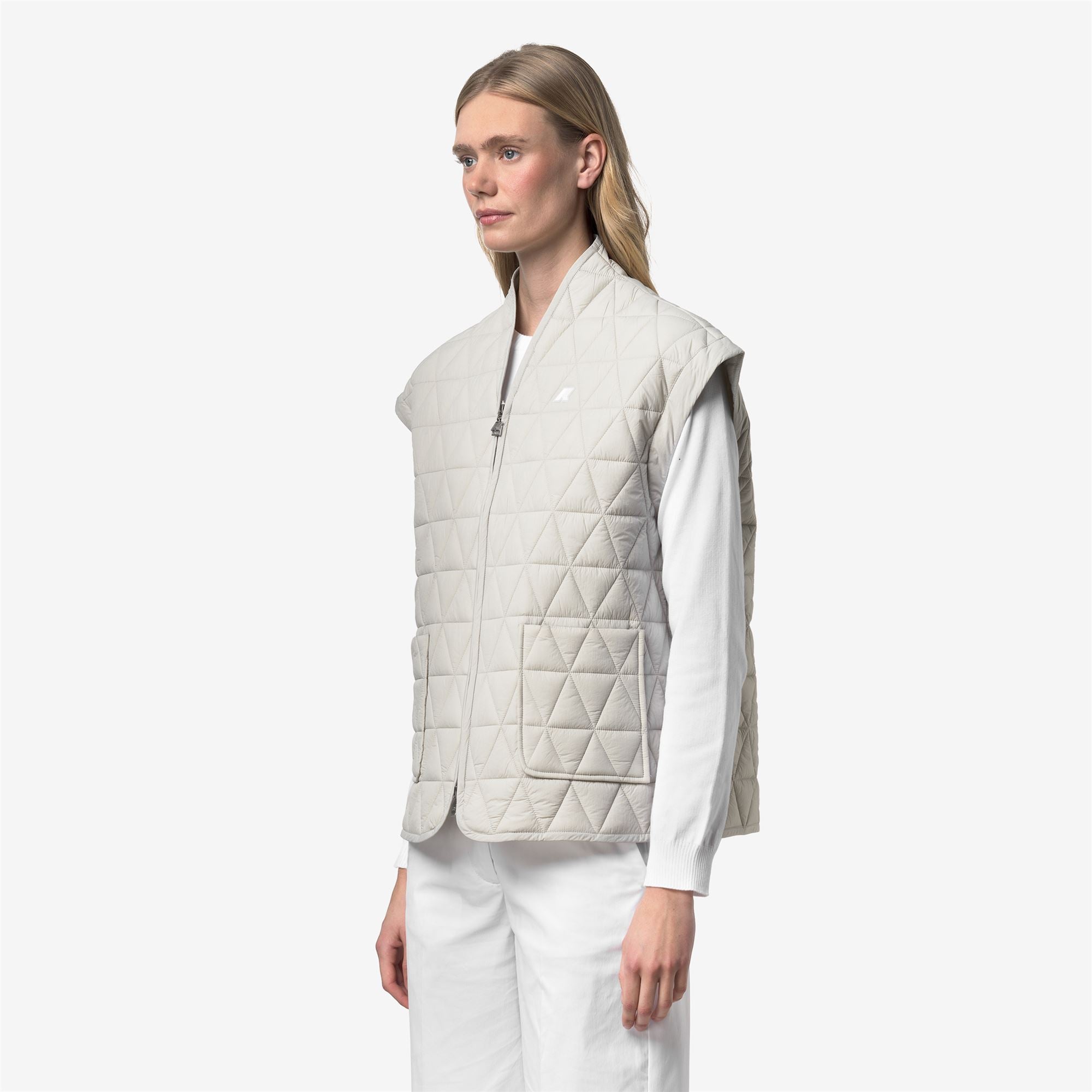 Jackets_Woman_SALOIRE DIAMOND QUILTED WARM AF_Short_BEIGE LT - Commercial 5